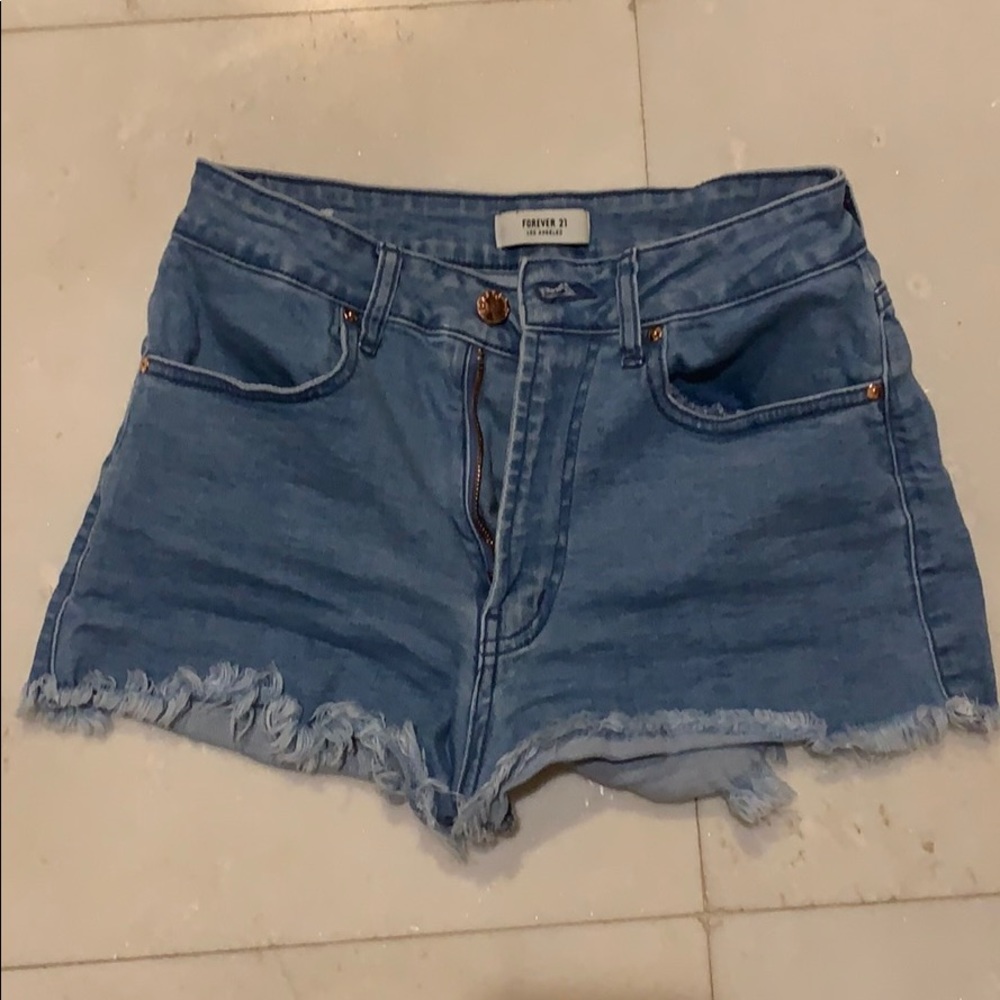 blue jean shorts